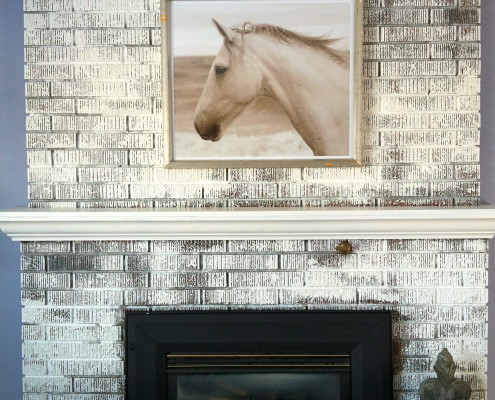 Painted Brick Fireplace - DIY project by House of J Interior Design