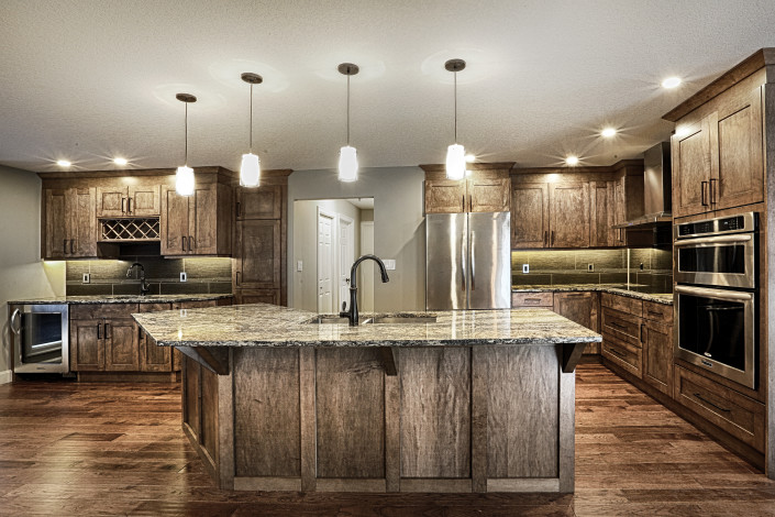 large kitchen island. By House of J Interior Design. Edmonton, Alberta.